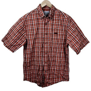 Carhartt • Orange Plaid Button Down Short Sleeve